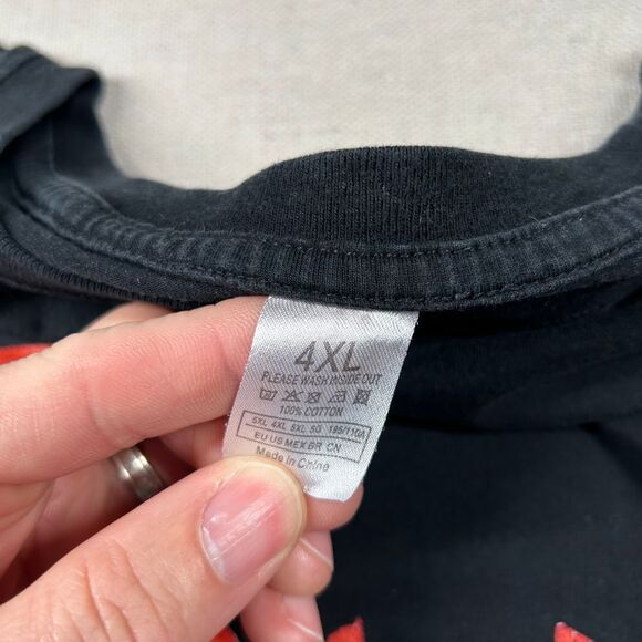 Rafael Nadal Shirt Mens 4xl Tennis Solid Black Baggy Oversized Thrashed T-Shirt - Picture 5 of 11